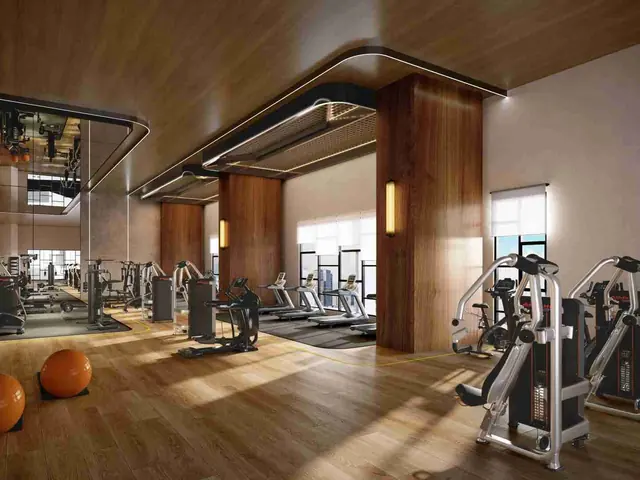 Fully equipped gymnasium with cardio and strength machines